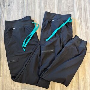 🎬 Figs FREEx Lined Black Zamora Tall Jogger Scrub Pant